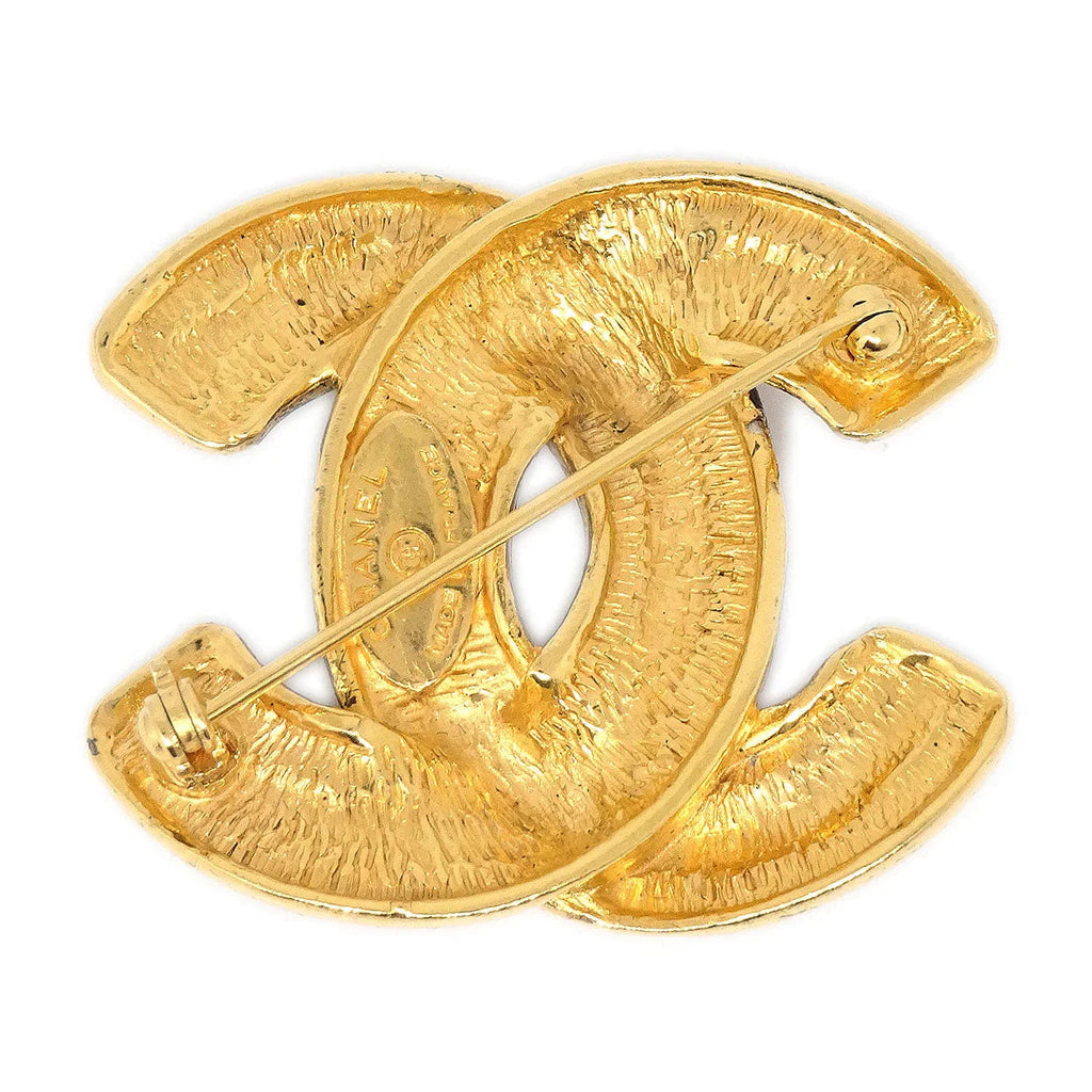 Chanel 1986-1994 Quilted CC Brooch Small 1153