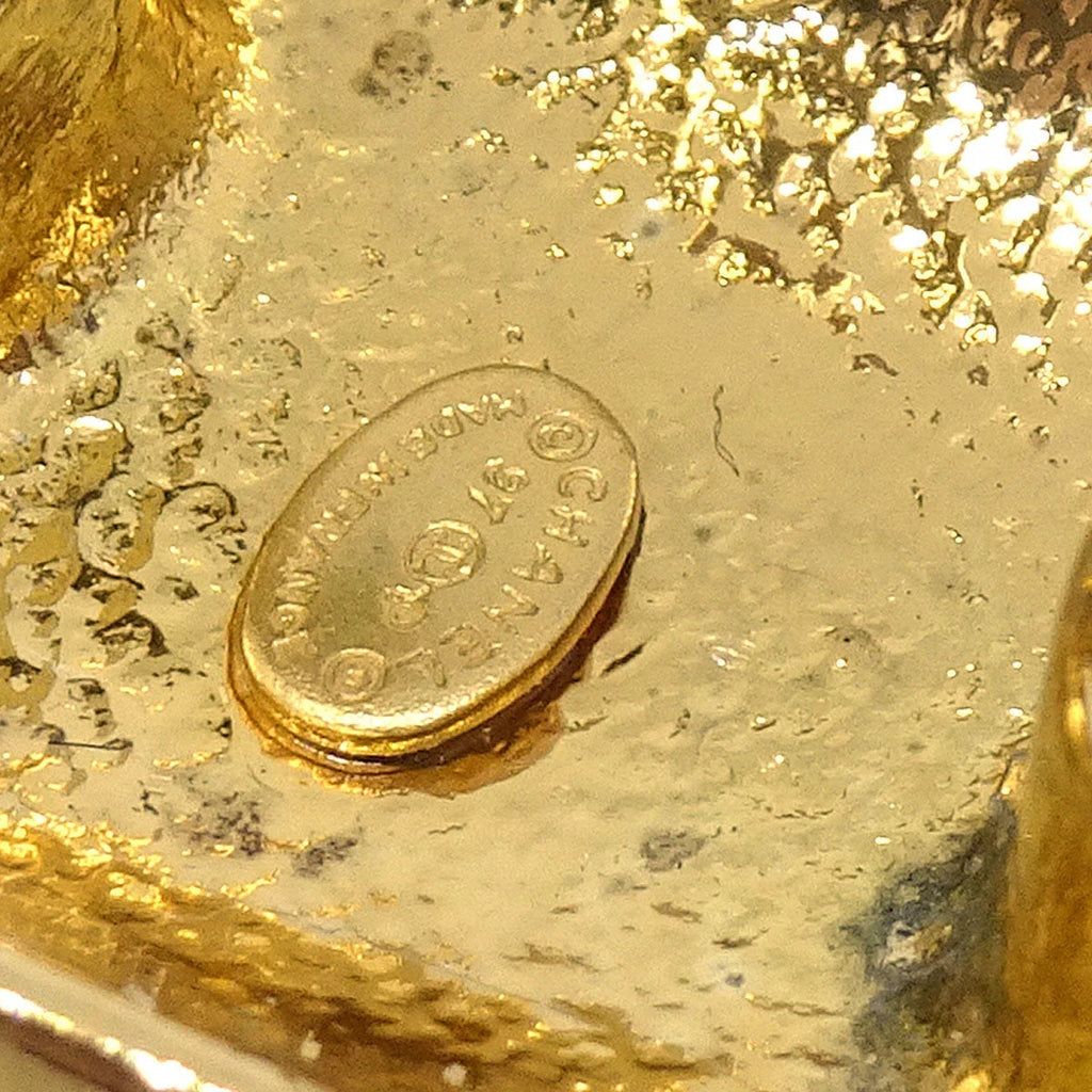 CHANEL 1997 Earrings Clip-On Gold 97P