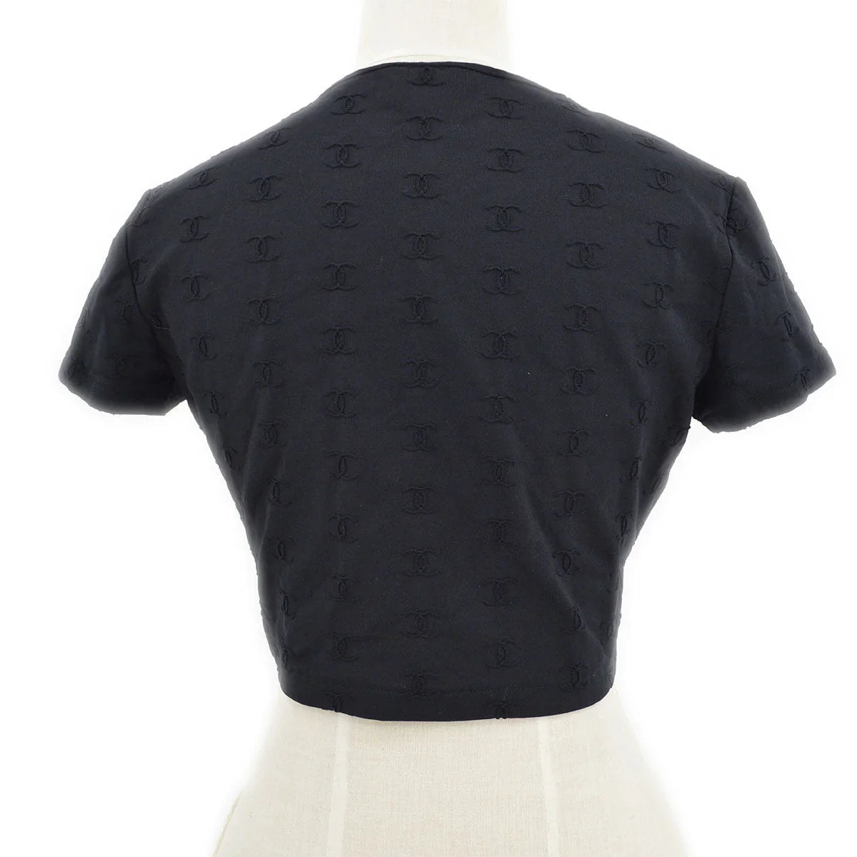 Chanel spring 1997 CC logo-embroidered cropped T-shirt
