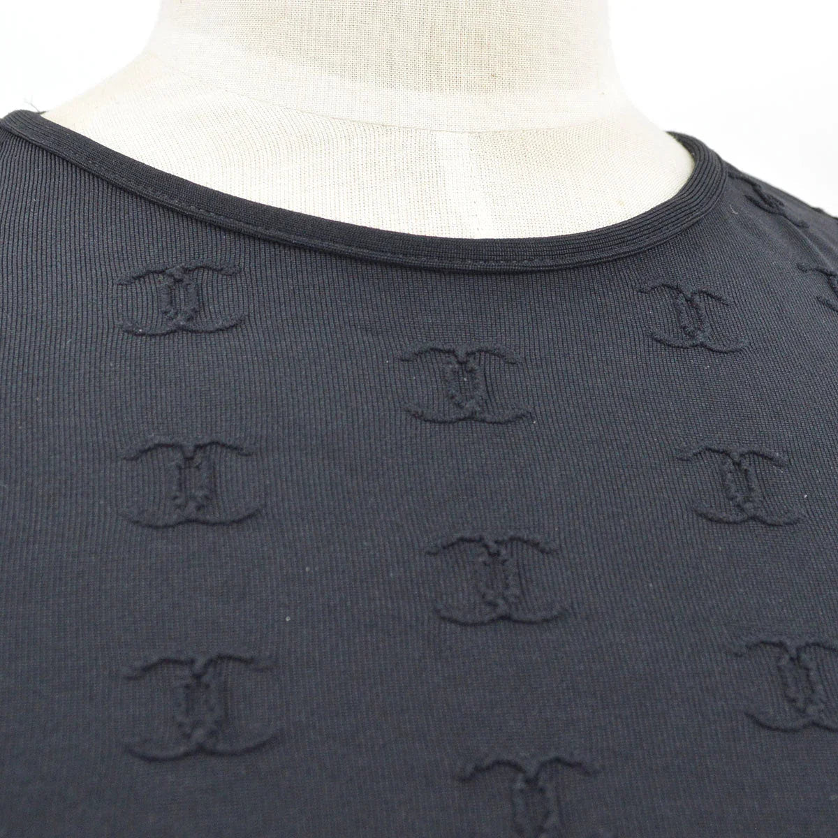 Chanel spring 1997 CC logo-embroidered cropped T-shirt