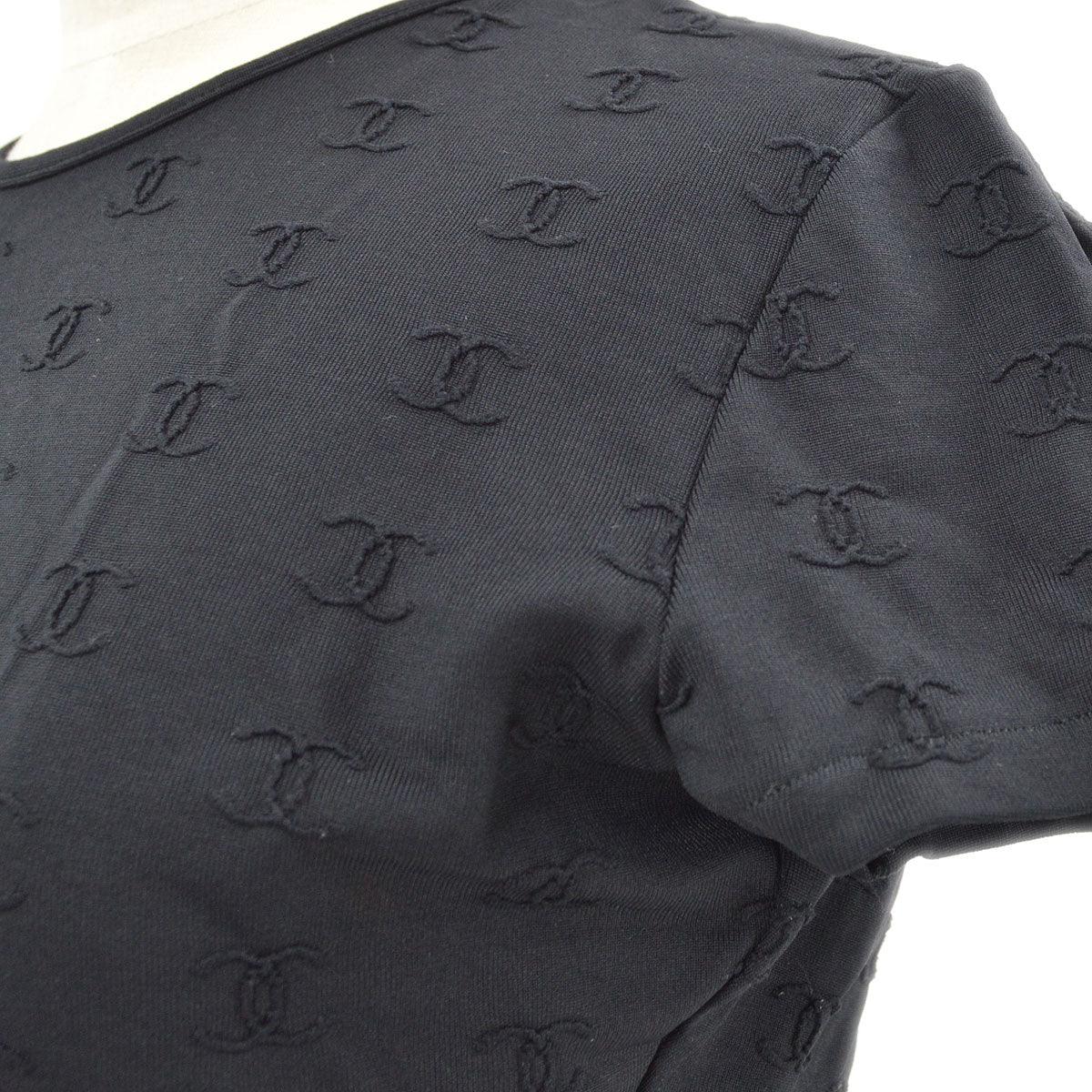 Chanel spring 1997 CC logo-embroidered cropped T-shirt