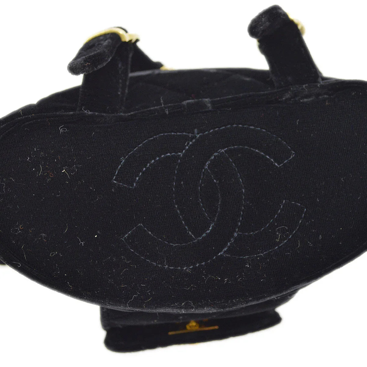 CHANEL * 1994-1996 Black Velvet Duma Backpack Small