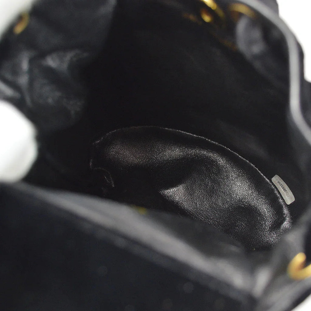 CHANEL * 1994-1996 Black Velvet Duma Backpack Small