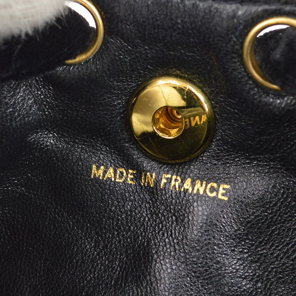 CHANEL * 1994-1996 Black Velvet Duma Backpack Small