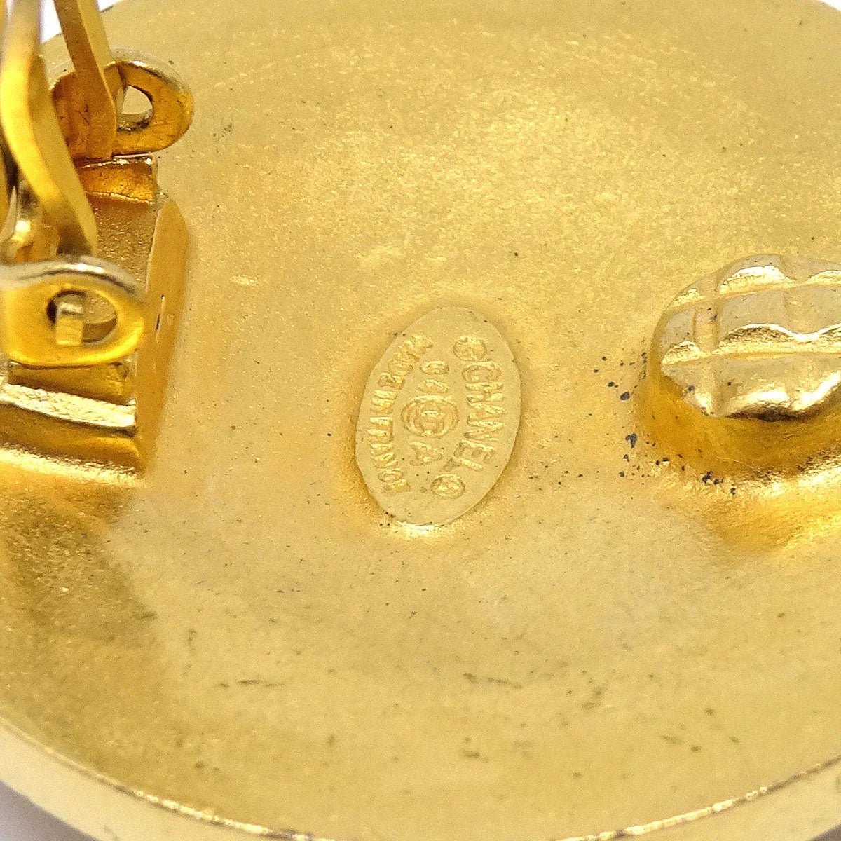 Chanel Gold 'CC' Filigree Earrings Large  94A