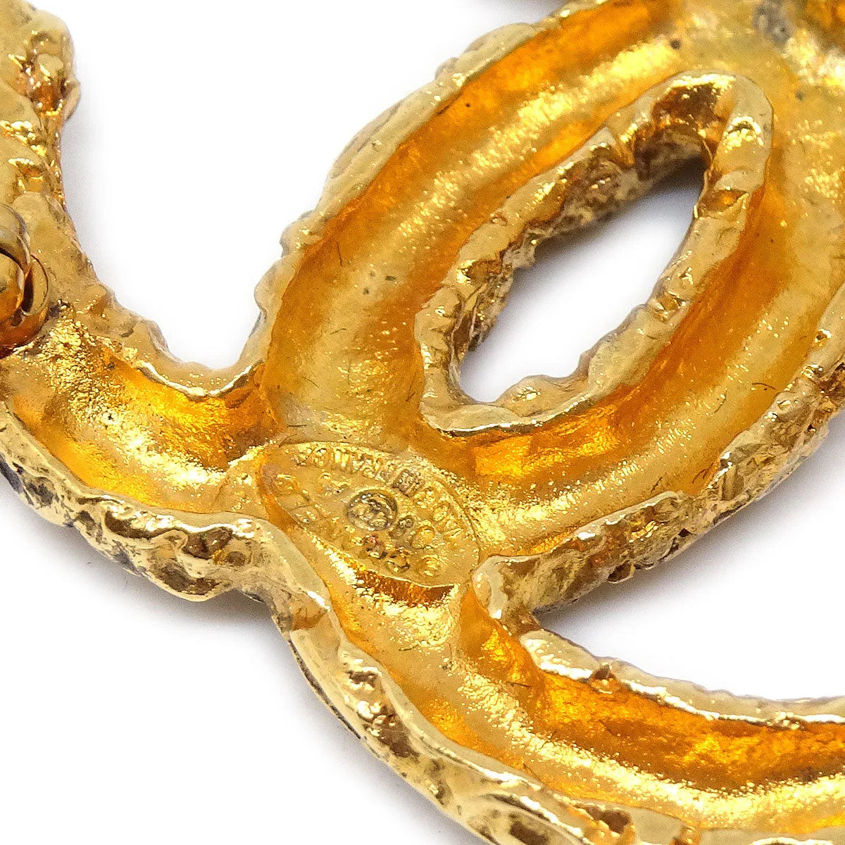 Chanel 1993 CC Brooch Pin Gold Small