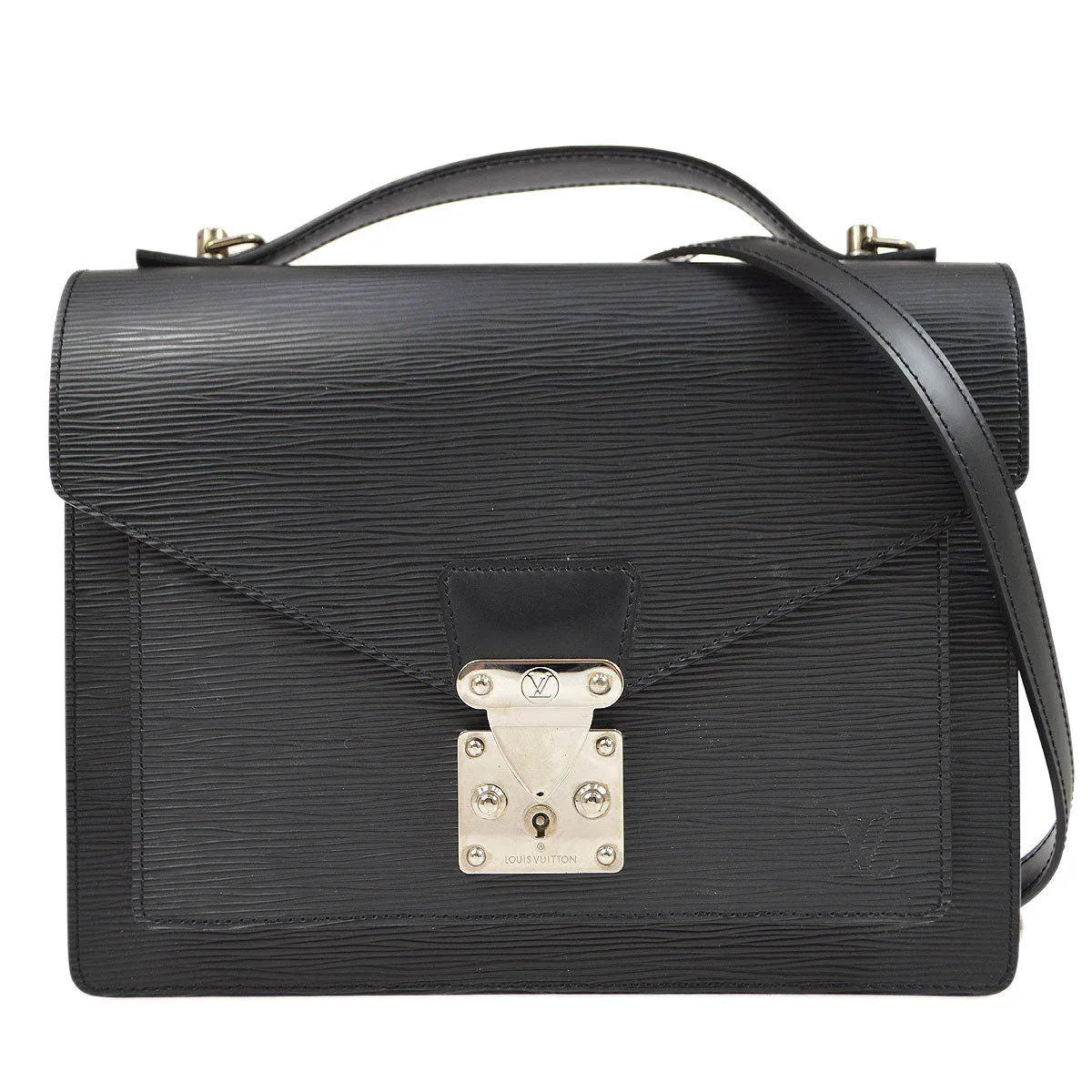 Louis Vuitton 2006 Black Epi Monceau 28 M52792