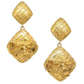 Chanel 1980s Bow Dangling Earrings Clip-On Gold