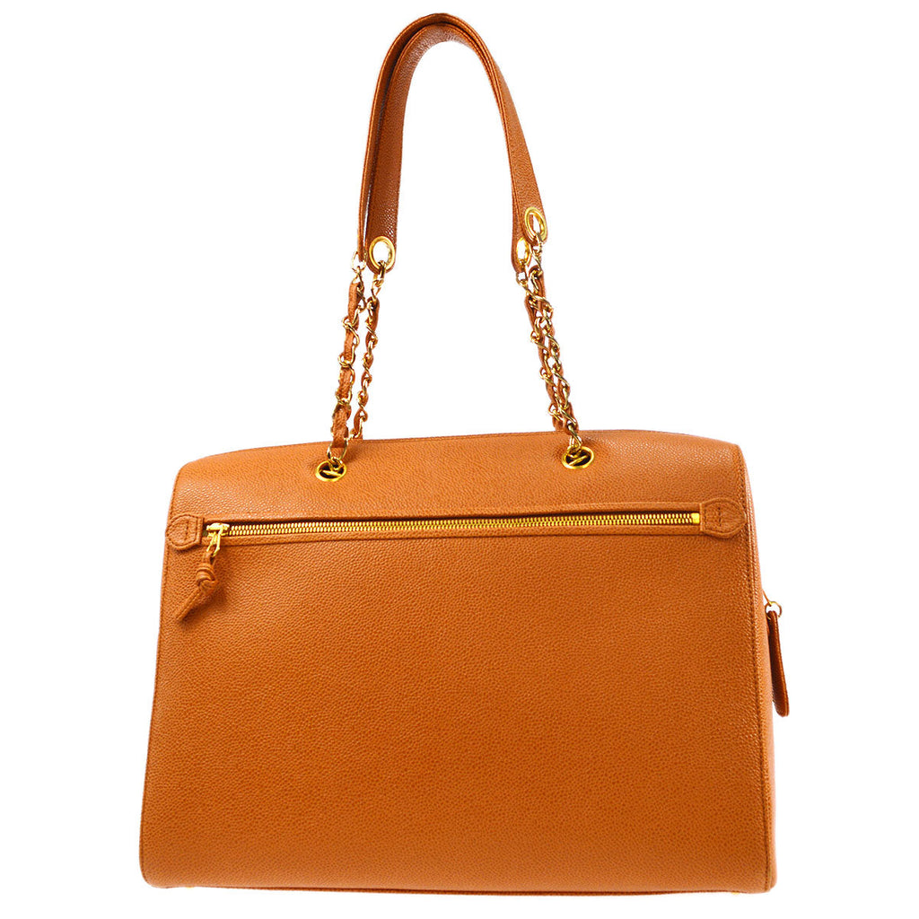 CHANEL 1997-1999 Timeless Zipper Top Tote Small