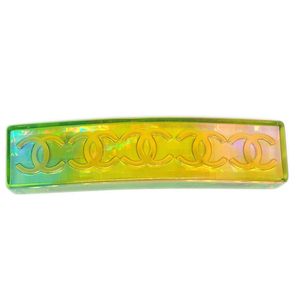 CHANEL Rainbow Lucite Hair Clip Barrette 97/61