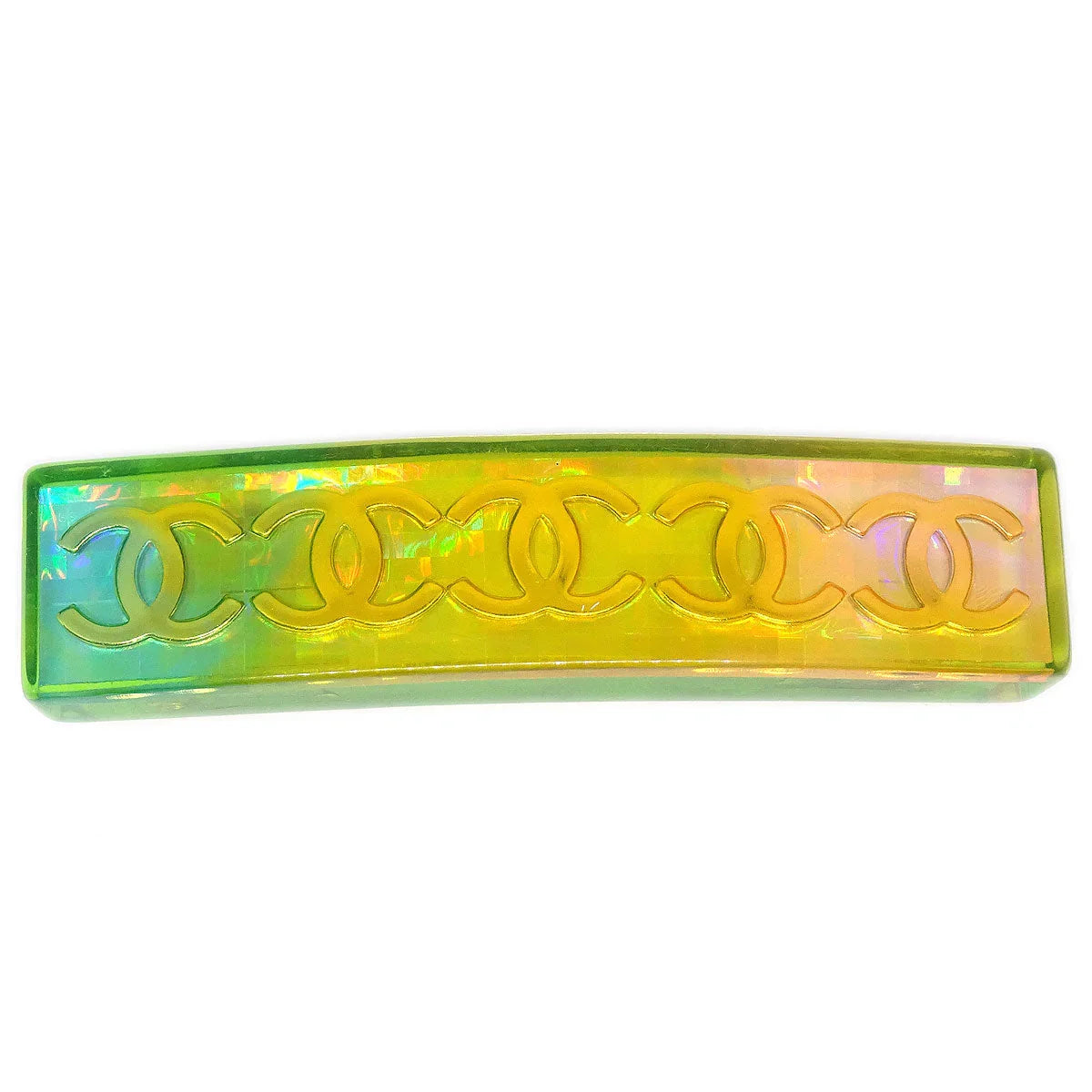 CHANEL Rainbow Lucite Hair Clip Barrette 97/61