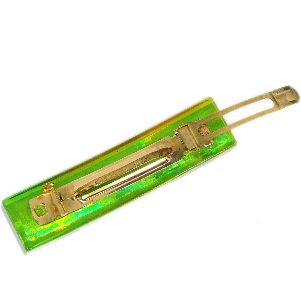CHANEL Rainbow Lucite Hair Clip Barrette 97/61