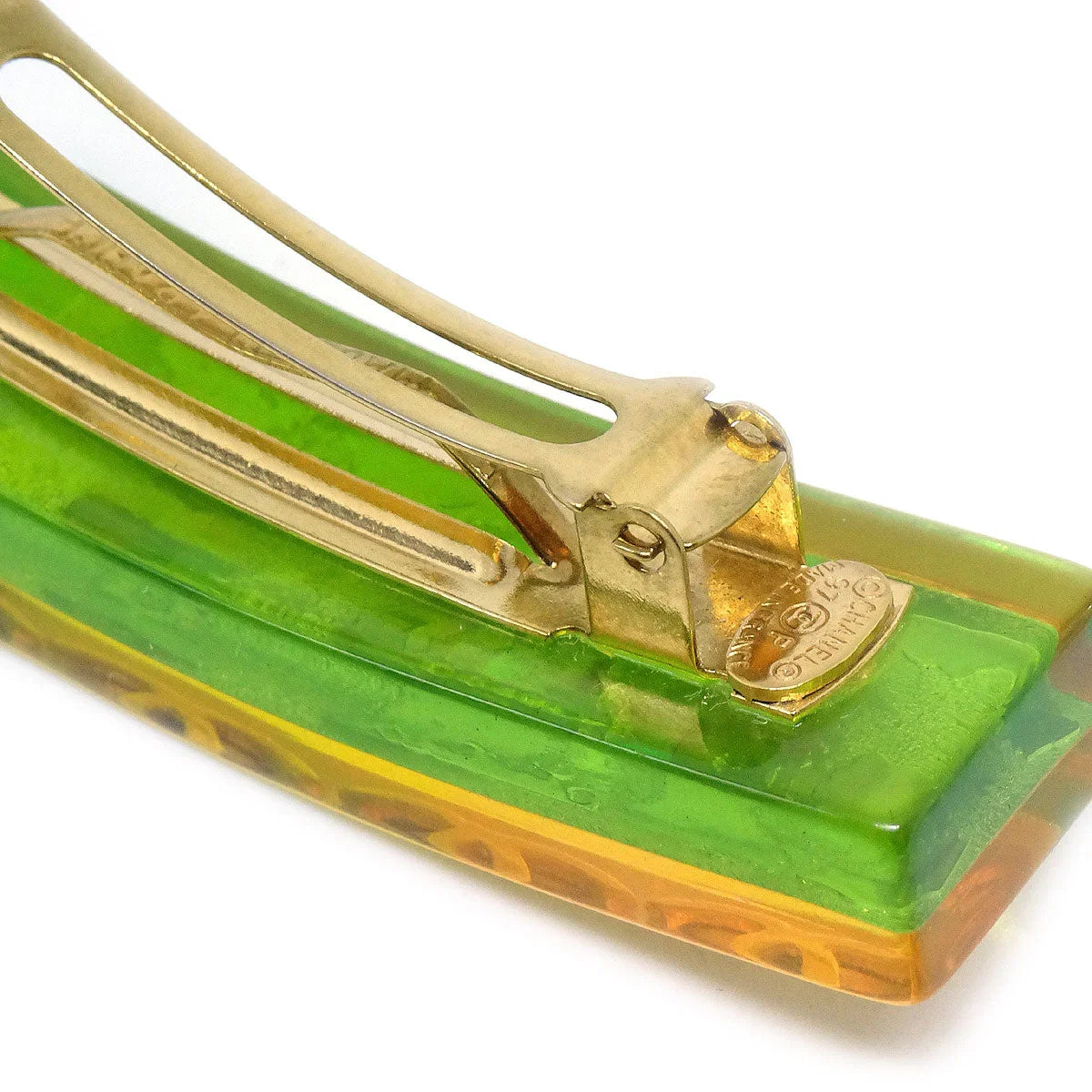CHANEL Rainbow Lucite Hair Clip Barrette 97/61