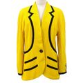 Chanel 1993 contrast trimming single-button jacket #42