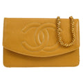 Chanel 1996-1997 Beige Caviar Timeless WOC Wallet on Chain