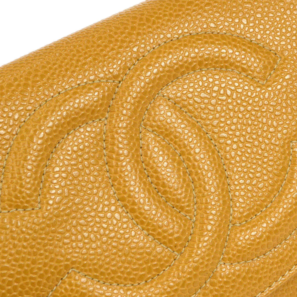 Chanel 1996-1997 Beige Caviar Timeless WOC Wallet on Chain