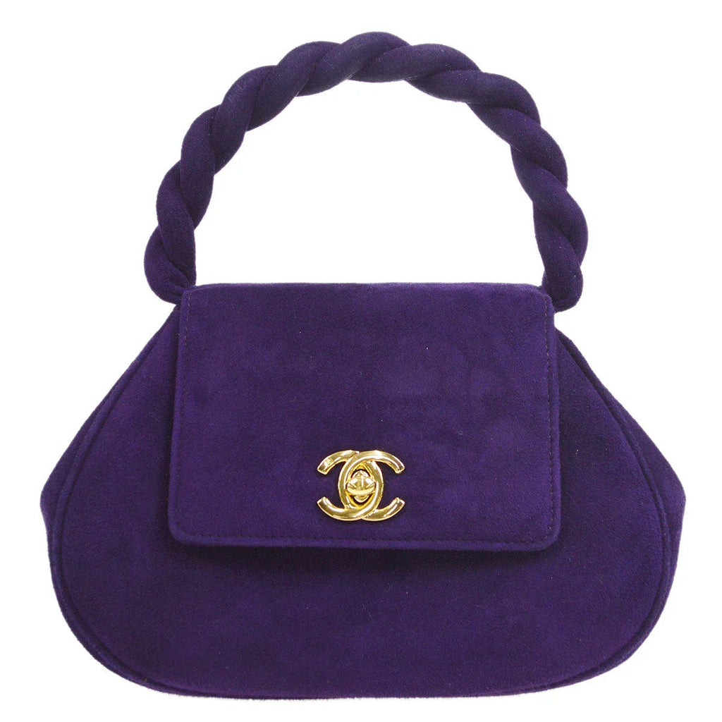 CHANEL * 1996-1997 Handbag Purple Suede