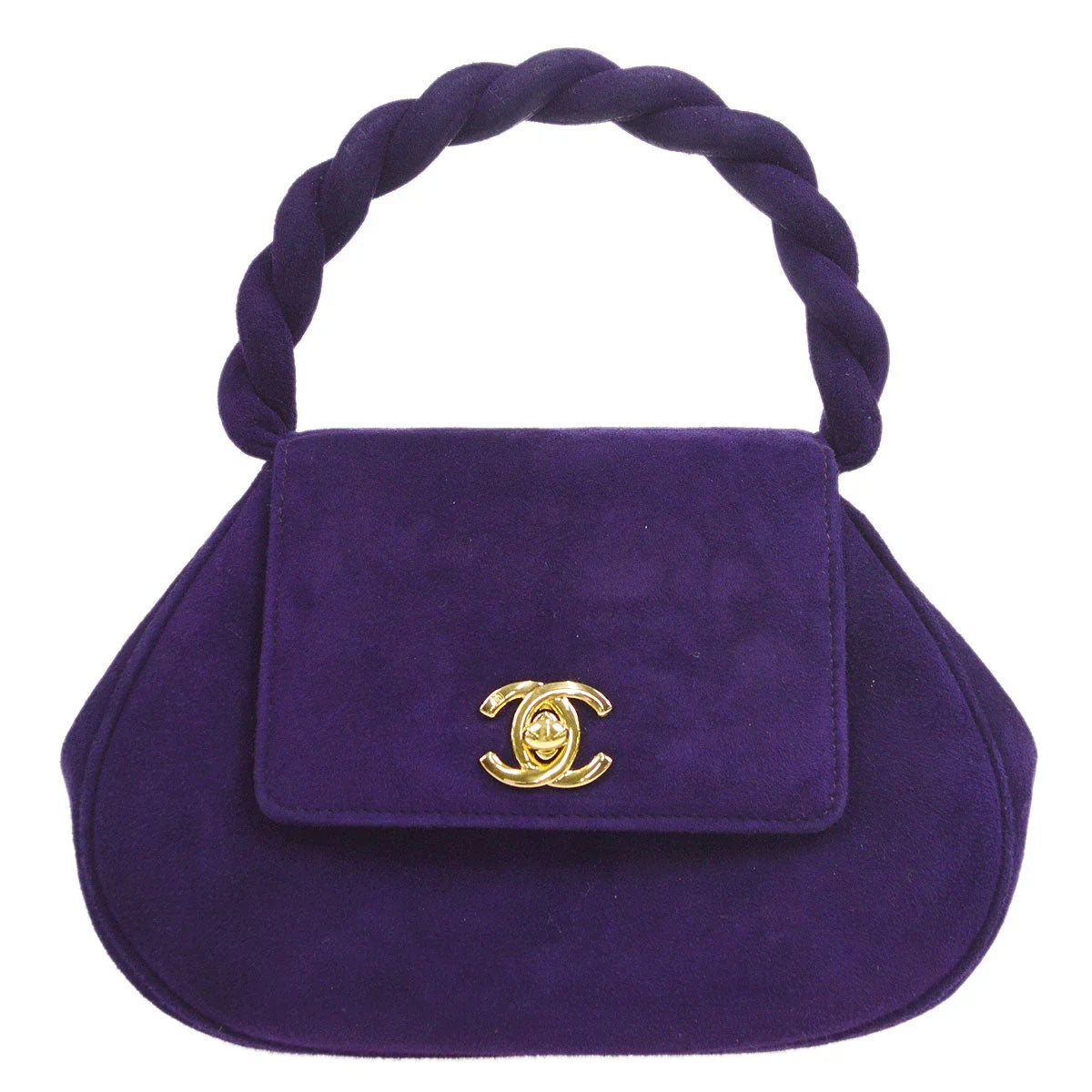 CHANEL * 1996-1997 Handbag Purple Suede
