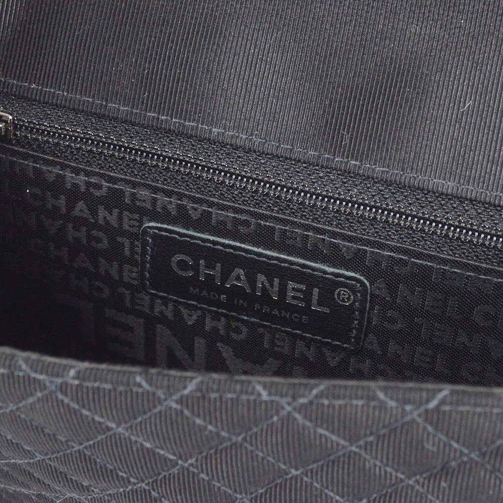 Chanel * 2005 Emblem Shoulder Bag Mini Black Canvas