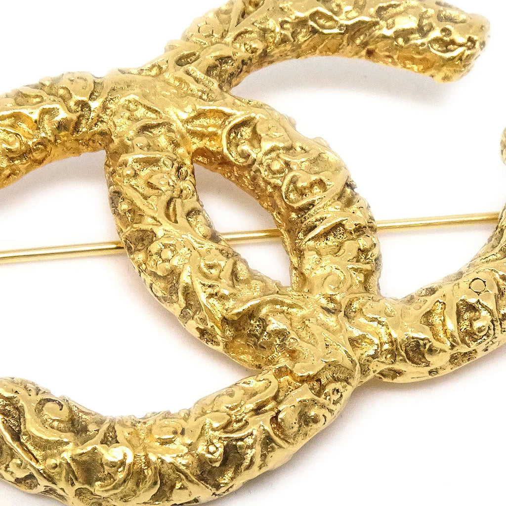 Chanel 1993 Florentine CC Brooch Large