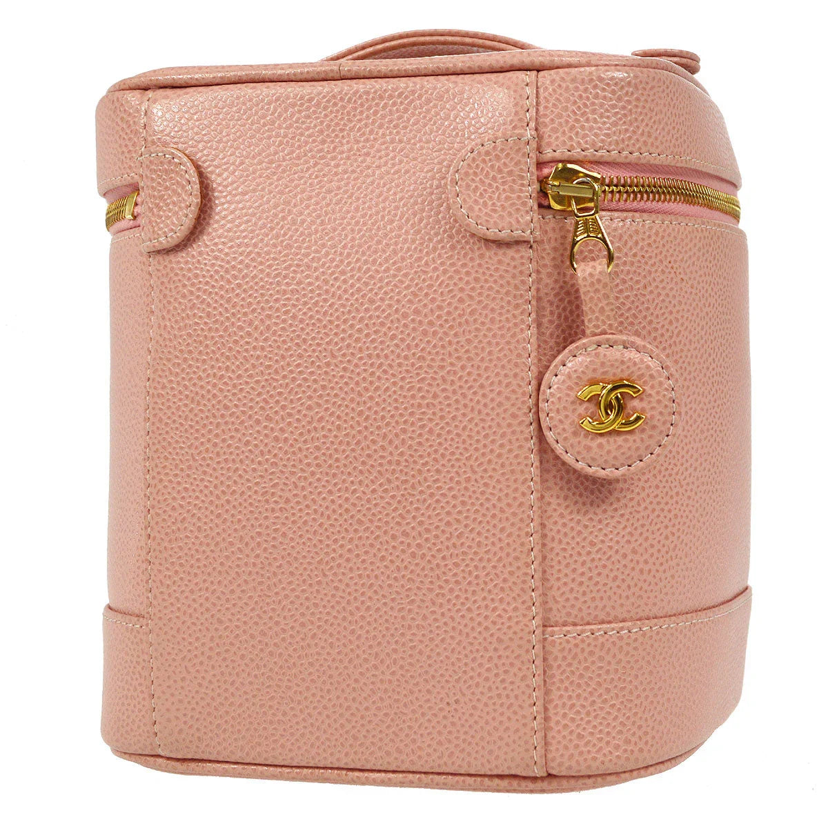 Chanel 2003-2004 Timeless Vanity Handbag Pink Caviar