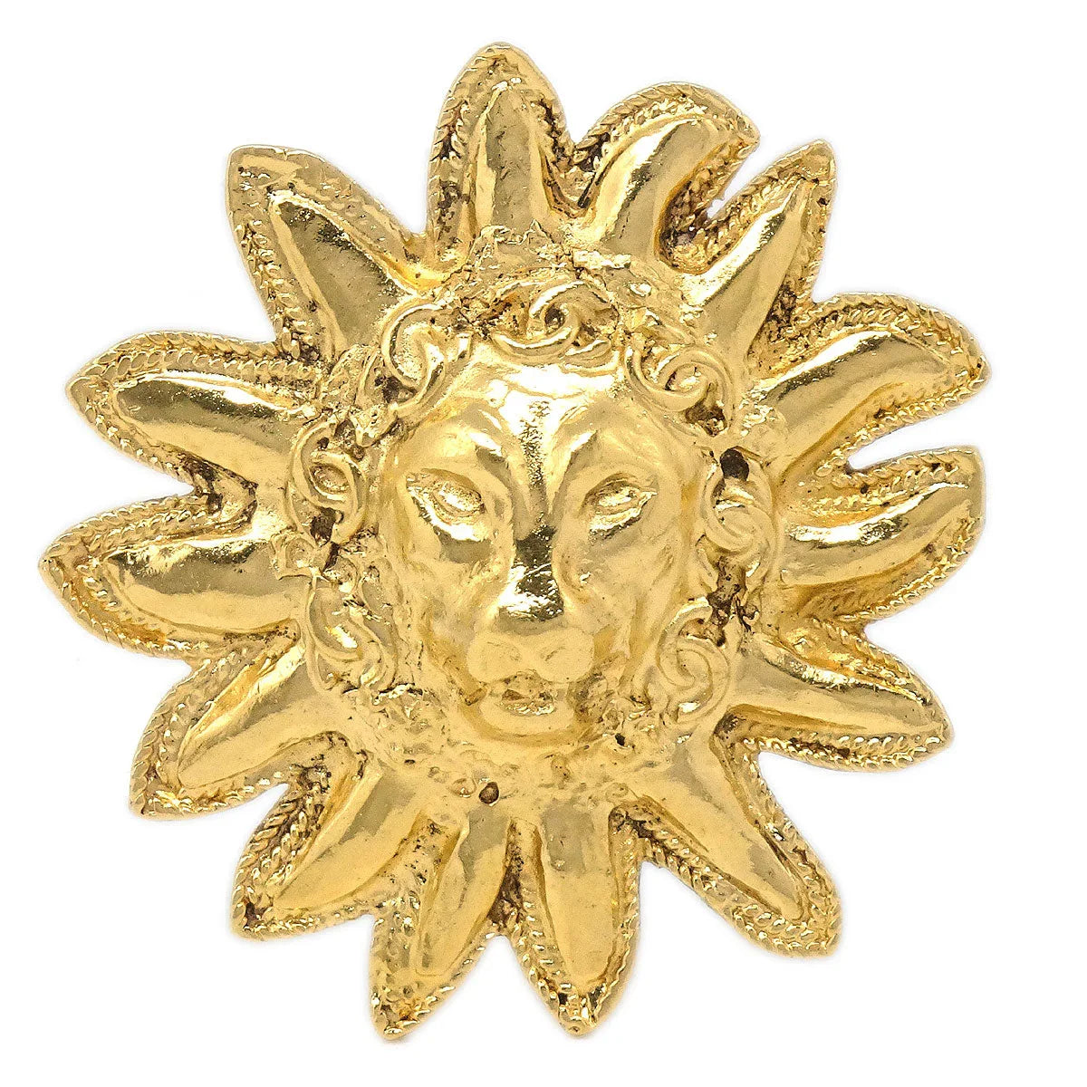 Chanel Lion Pin Corsage Gold