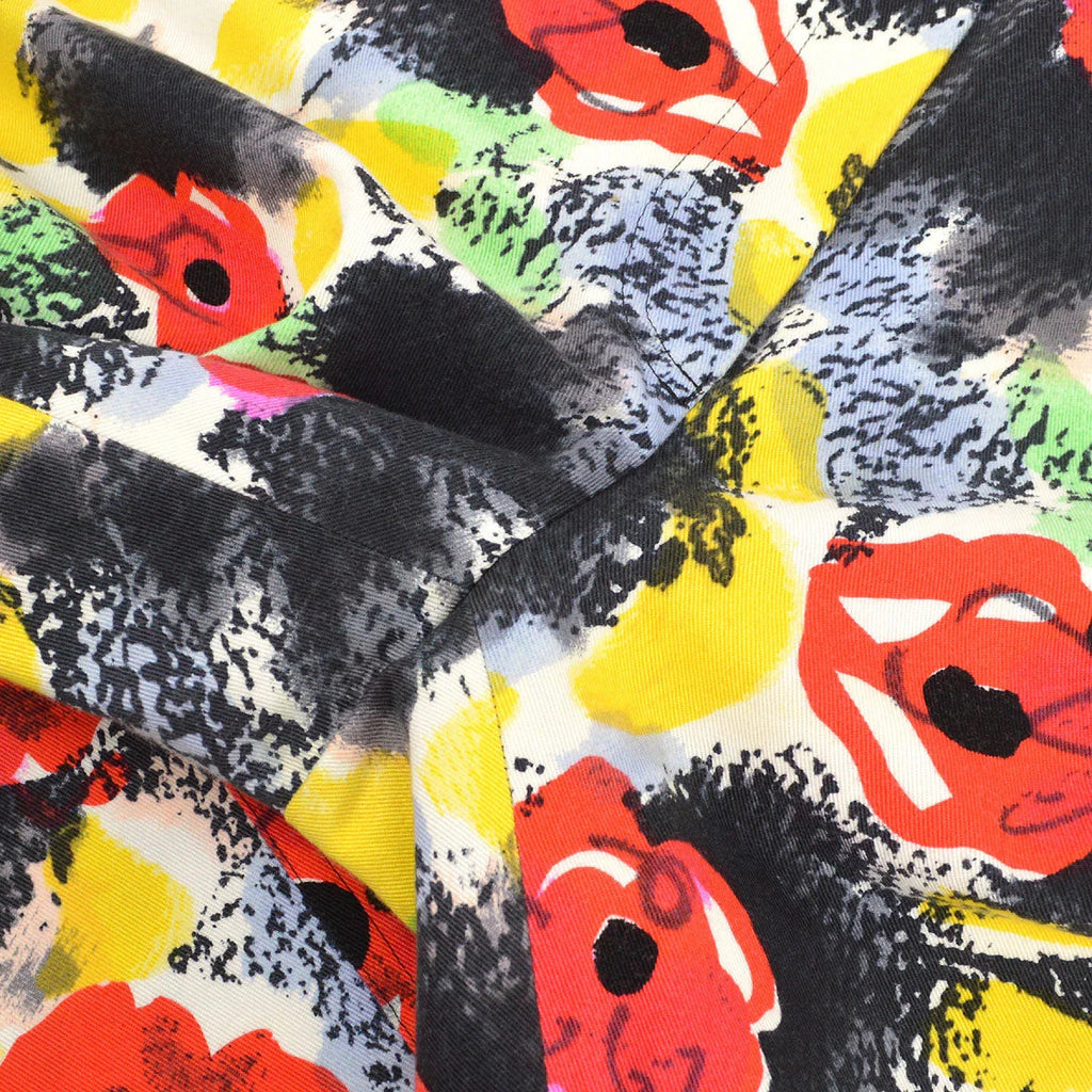 Chanel 1997 Spring camellia-print slim-cut trousers #38