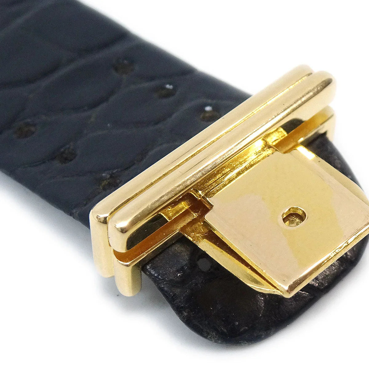 Chanel Mademoiselle Watch Quartz 18KYG Alligator