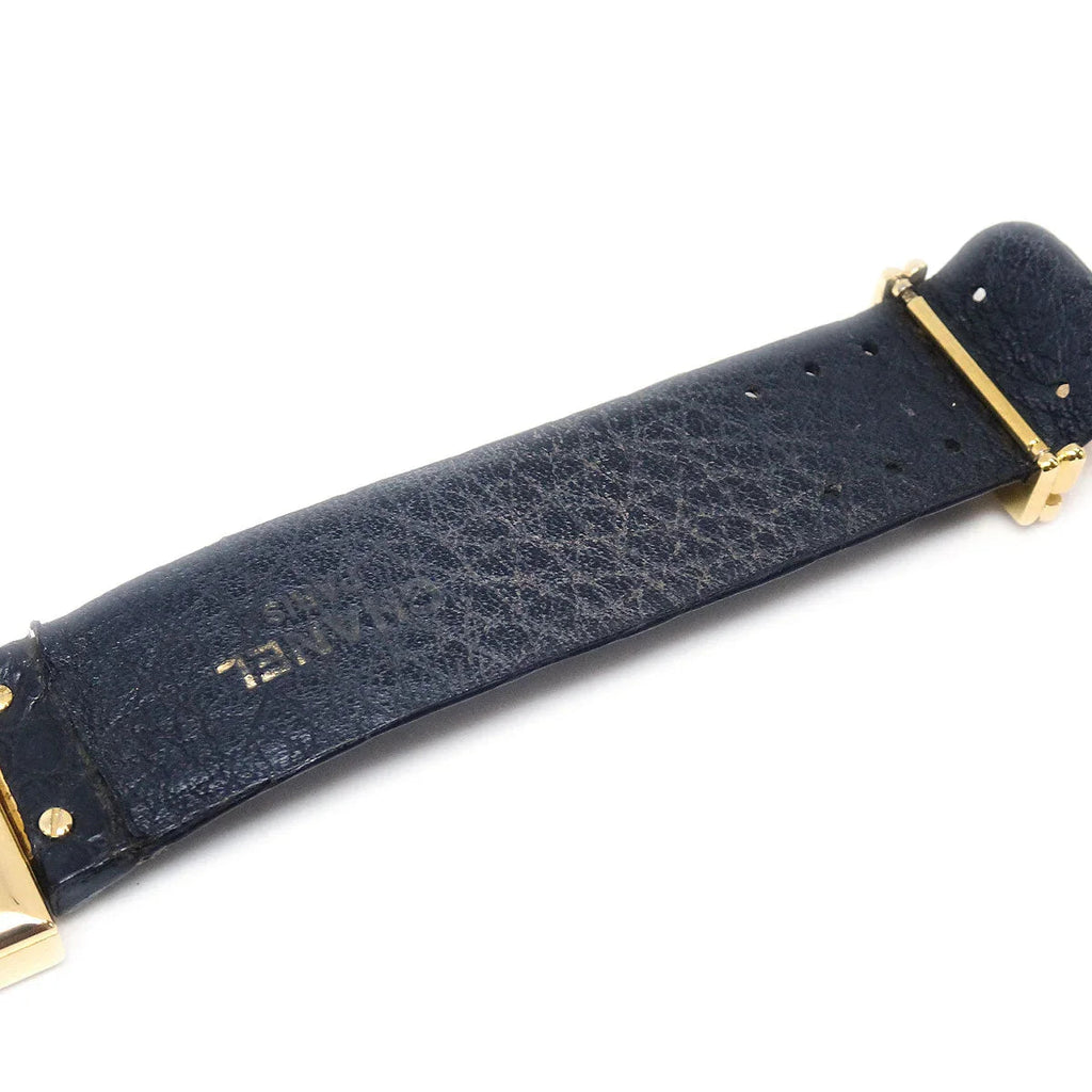Chanel Mademoiselle Watch Quartz 18KYG Alligator