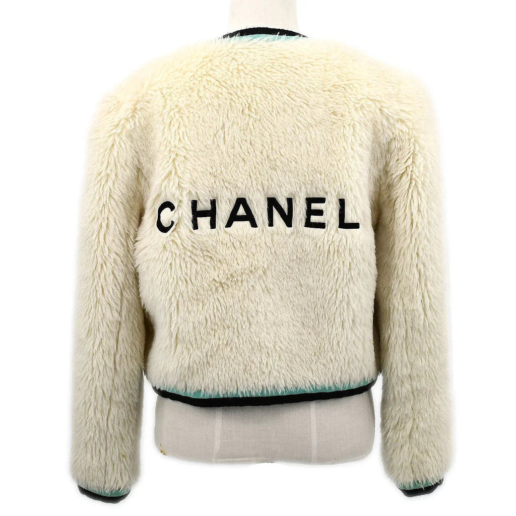 Chanel Fall 1994 logo collarless jacket