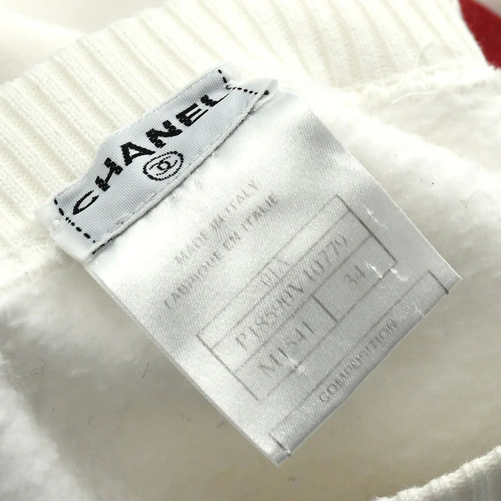 CHANEL 2001 Fall Mademoiselle-print sweatshirt #34