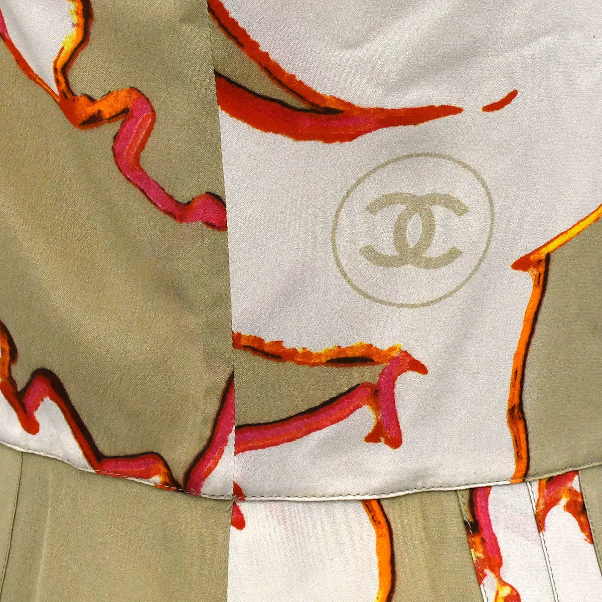Chanel 2000 High Summer abstract-print silk dress #38