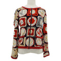 Chanel 2009 Spring Sports line patchwork print collarless jacket #40