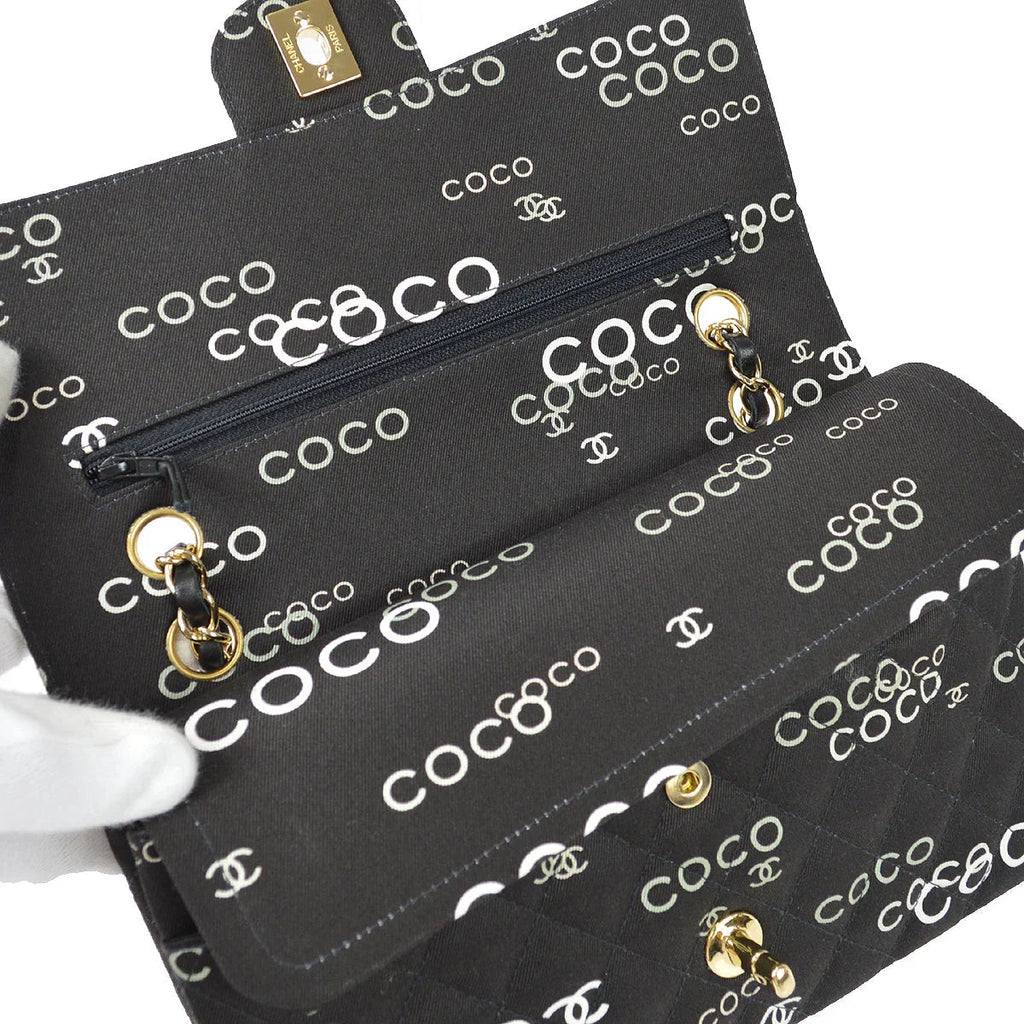 Chanel * 2001 COCO Classic Double Flap Medium Black
