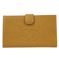 Chanel 2000-2001 Timeless Long Wallet Beige Caviar