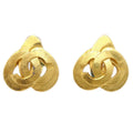 Chanel Heart Earrings Gold Clip-On 97P