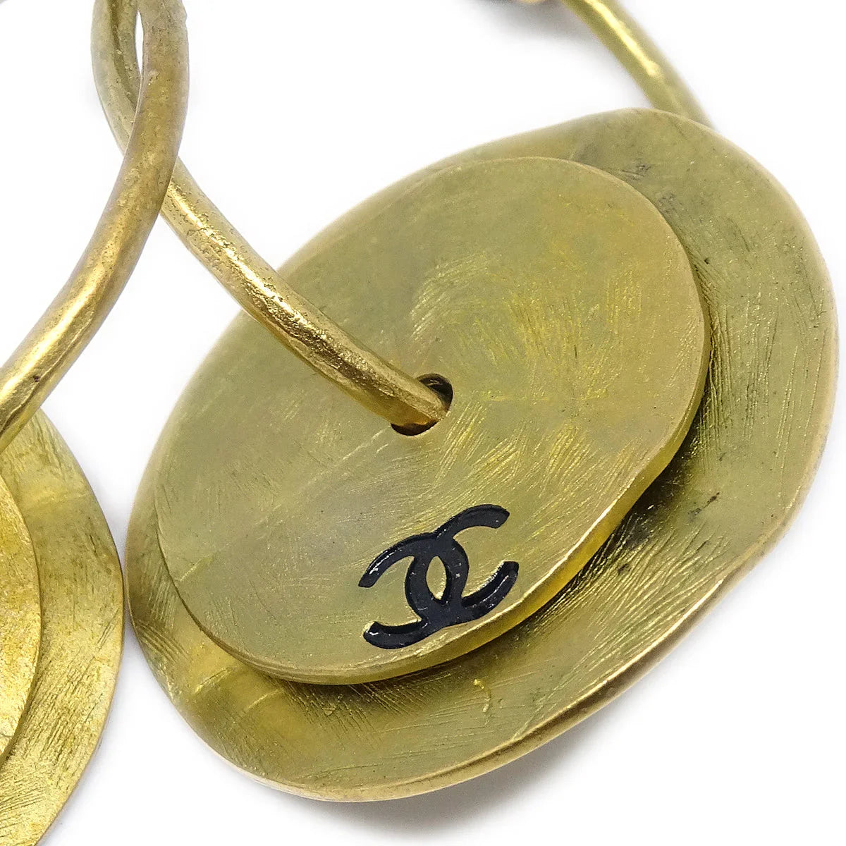 Chanel 1994 Hoop Earrings Clip-On Gold 94A