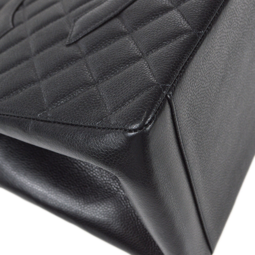 Chanel 1996-1997 Chain Tote 35 Black Caviar