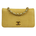 Chanel * 1986-1988 Pushlock Full Flap Mini Beige Lizard Skin