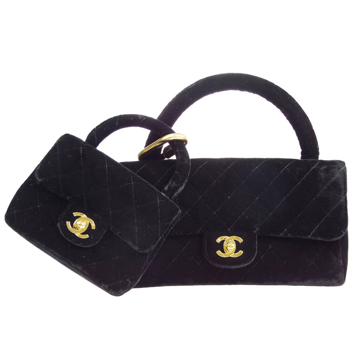 Chanel * 1994 Classic Flap Handbag Set Velvet