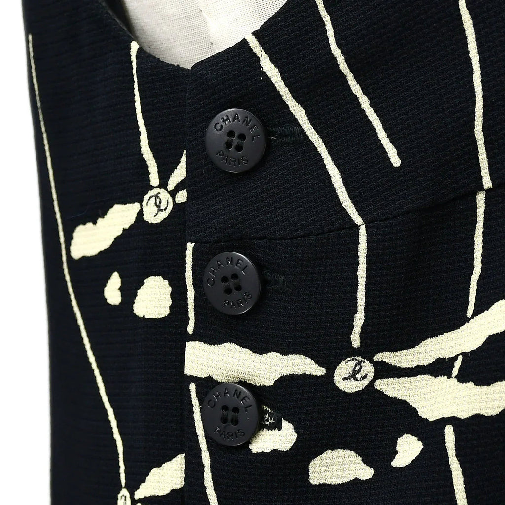 Chanel floral-print shift dress