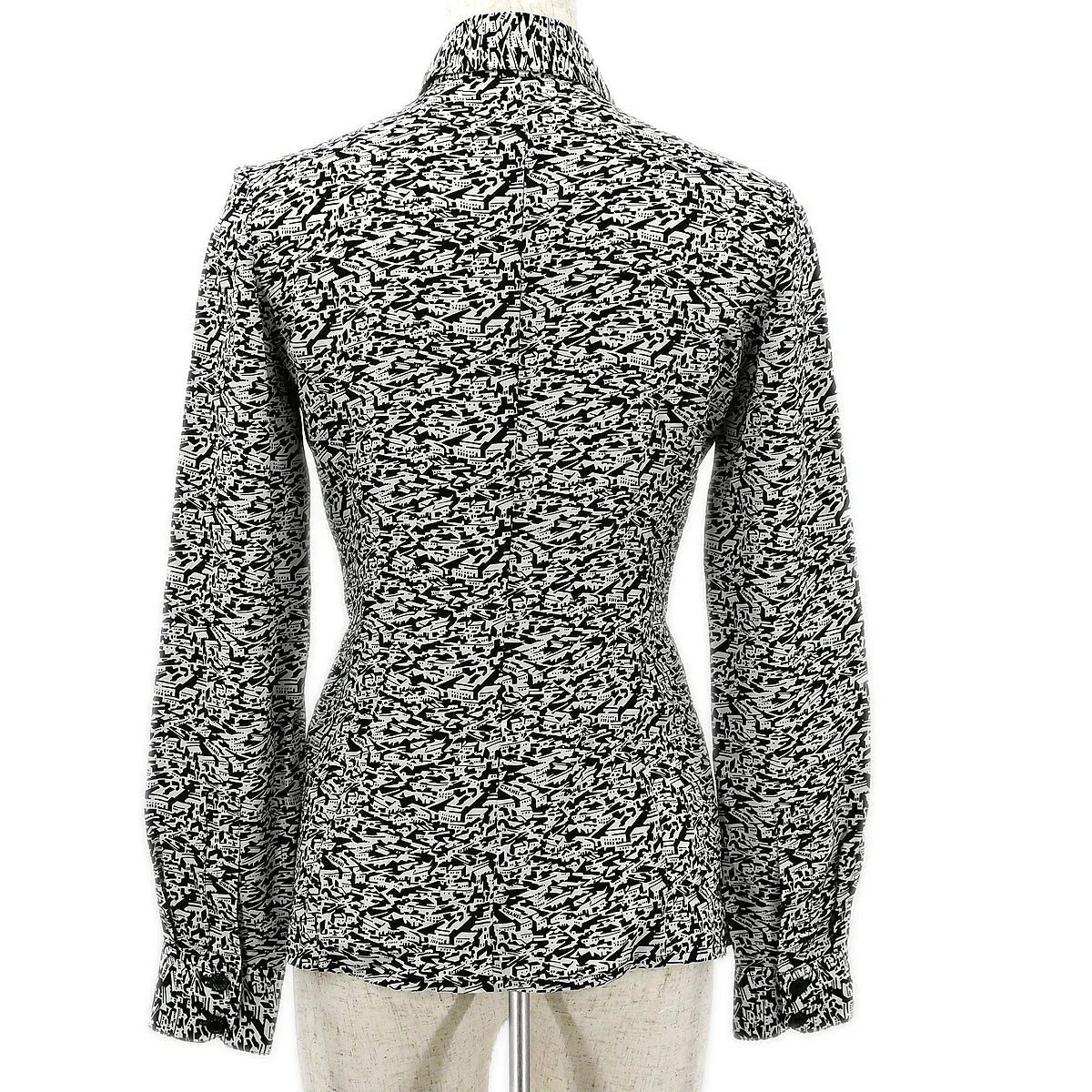 Chanel 2003 cruise city-print silk shirt #34