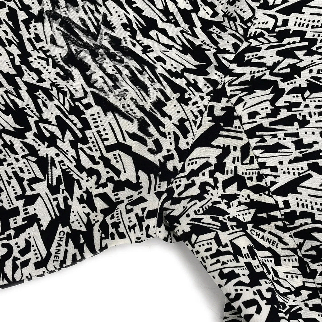 Chanel 2003 cruise city-print silk shirt #34