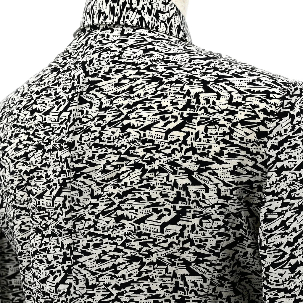Chanel 2003 cruise city-print silk shirt #34