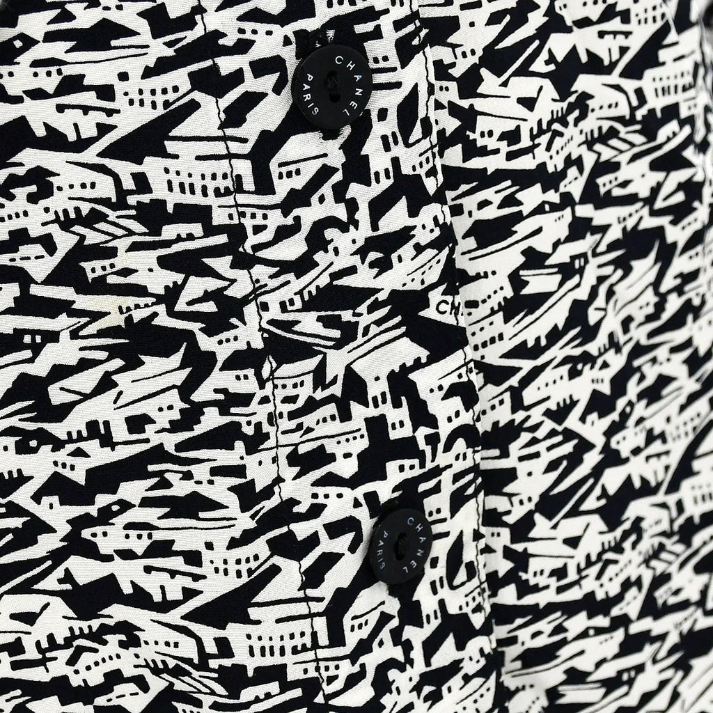 Chanel 2003 cruise city-print silk shirt #34