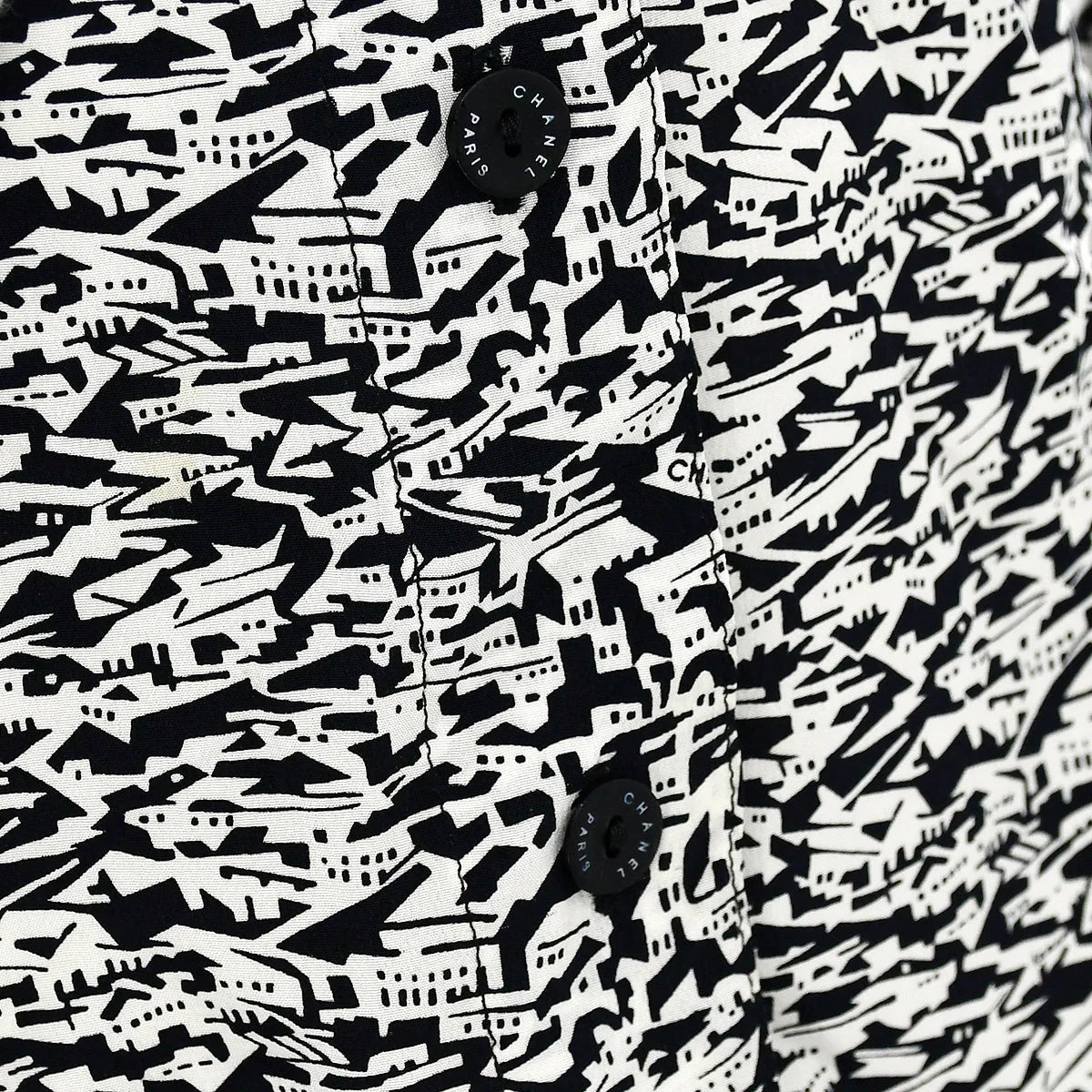 Chanel 2003 cruise city-print silk shirt #34