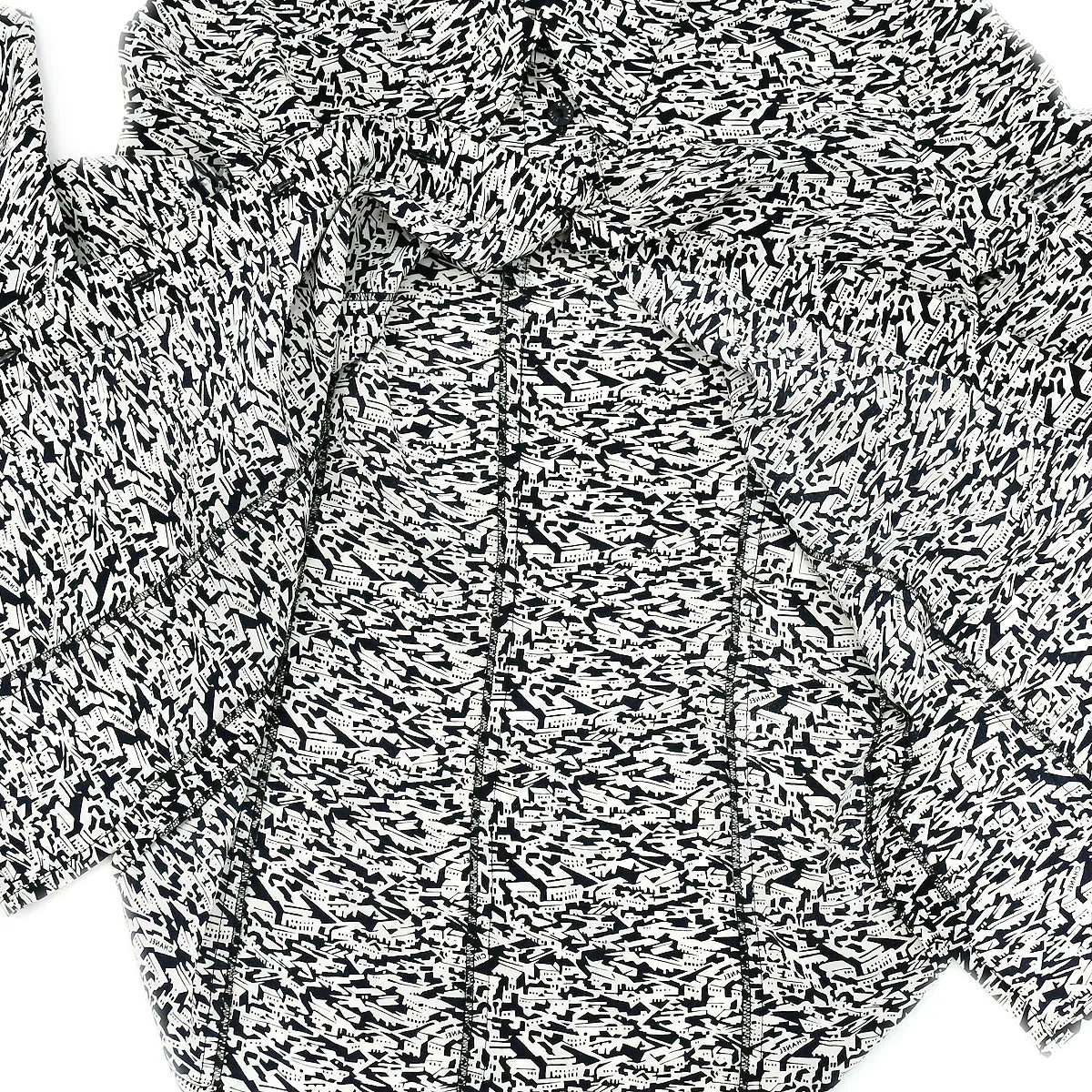 Chanel 2003 cruise city-print silk shirt #34