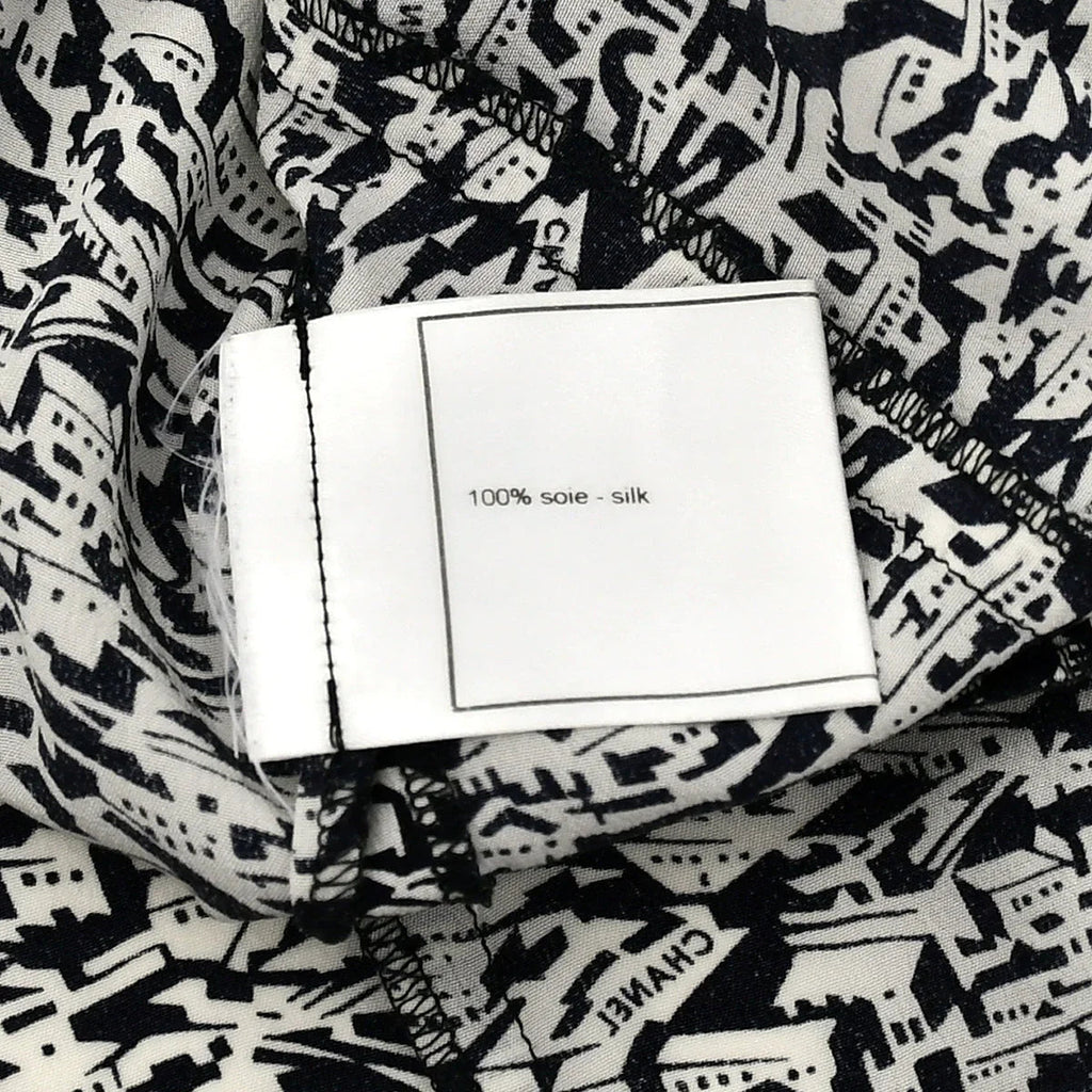 Chanel 2003 cruise city-print silk shirt #34