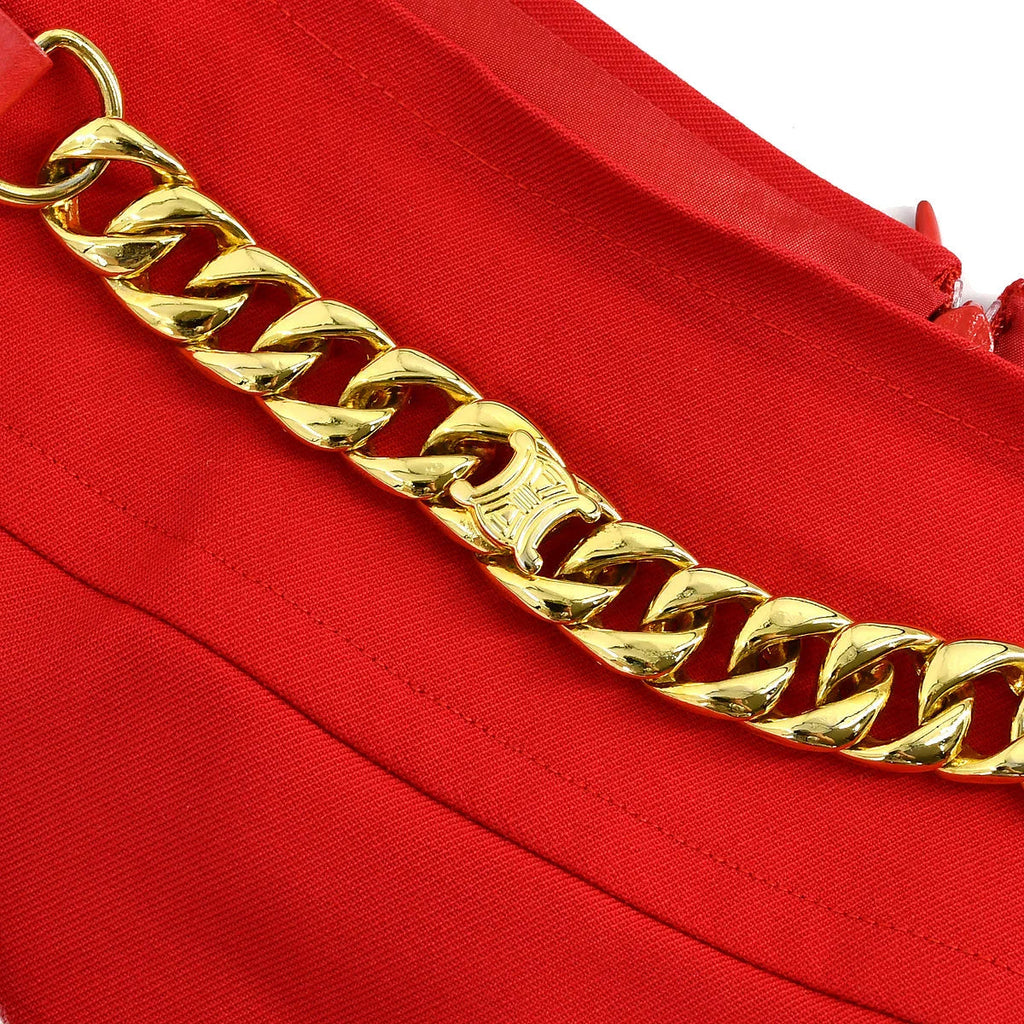 Celine Chain Detail Midi Skirt #36