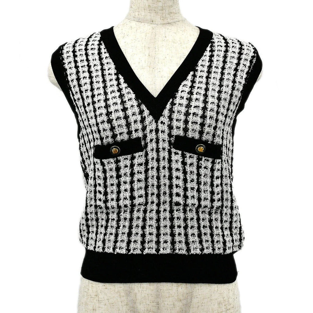 Chanel 1997 Spring tweed knitted top and cardigan #38